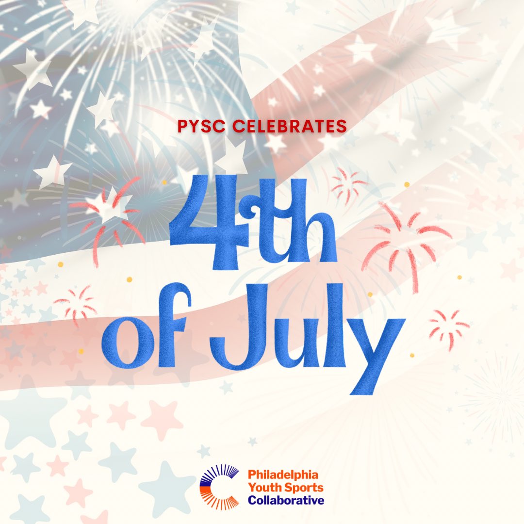 PhilaYouthSport's tweet photo. 🎆 It is the 4th of July! Let's get outside and enjoy some fun activities and sports! Stay active, stay safe, and have a fantastic holiday!
#4thOfJuly #YouthSports #StayActive #CelebrateWithSports #PYSC https://t.co/iDQTME25Kc