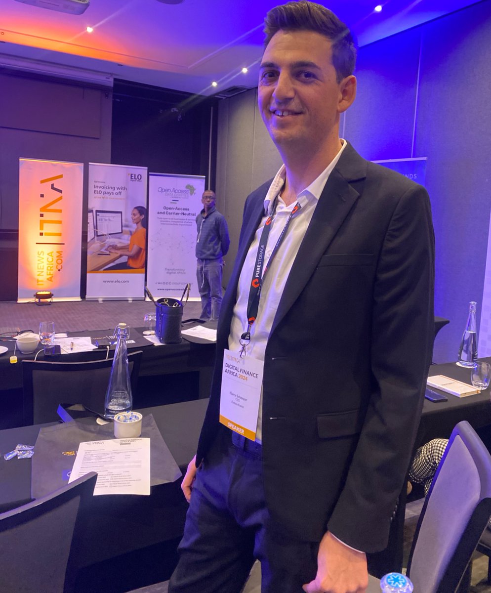 ITNewsAfrica's tweet image. Harry Scherzer, CEO at Future Forex, delivers their presentation on Building Consumer Trust and Financial Literacy, emphasizing, "The level of transparency is very low in the banking sector and everyone should work on it!" #DigitalFinanceAfrica #FutureofBanking #BankingSolutions