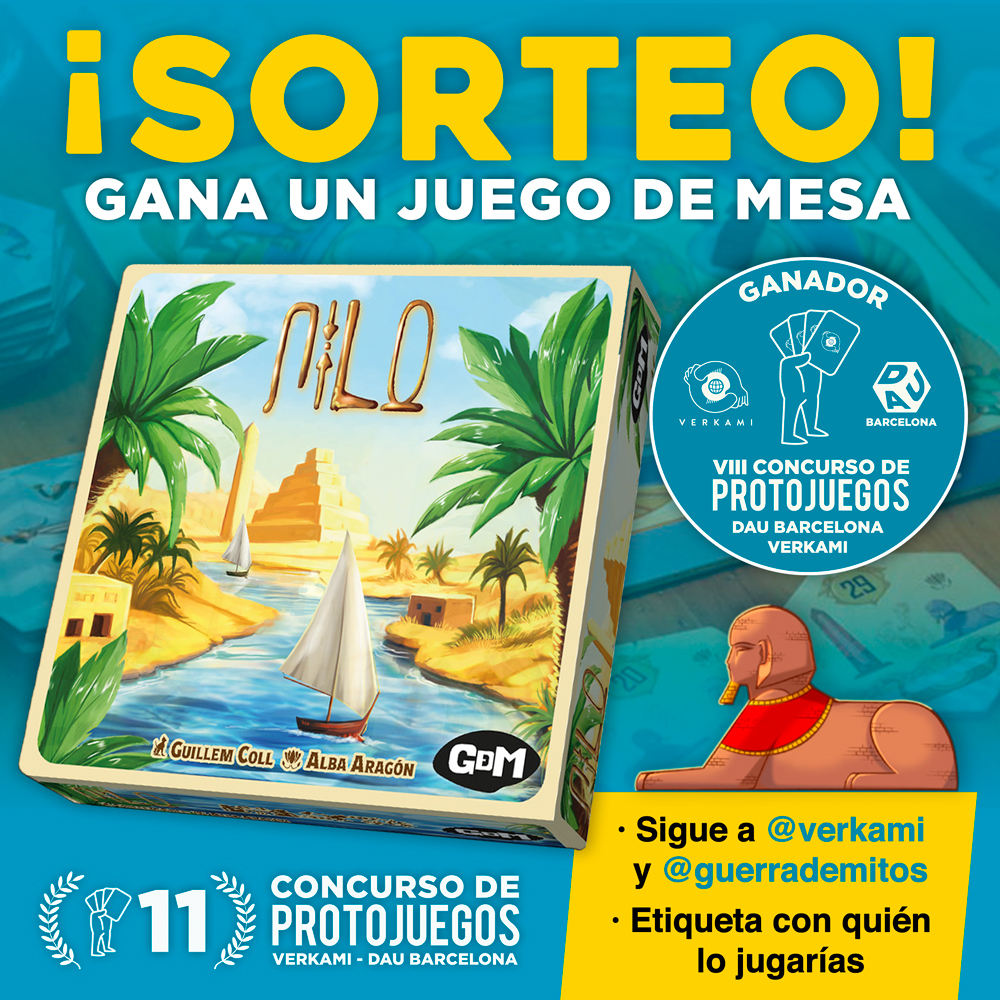 verkami's tweet photo. 💥 Arrancamos el 11º Concurso de ProtoJuegos @verkami  @DAUBarcelona sorteando un #NILO de @Guillem17Coll y @AlbaAragonArt ganador de la 8ª edición editado por @Guerrademitos

Para participar:
1. Sigue @verkami y @Guerrademitos
2. Etiqueta en comentarios con quién quieres jugarlo https://t.co/k6PxrBwShh