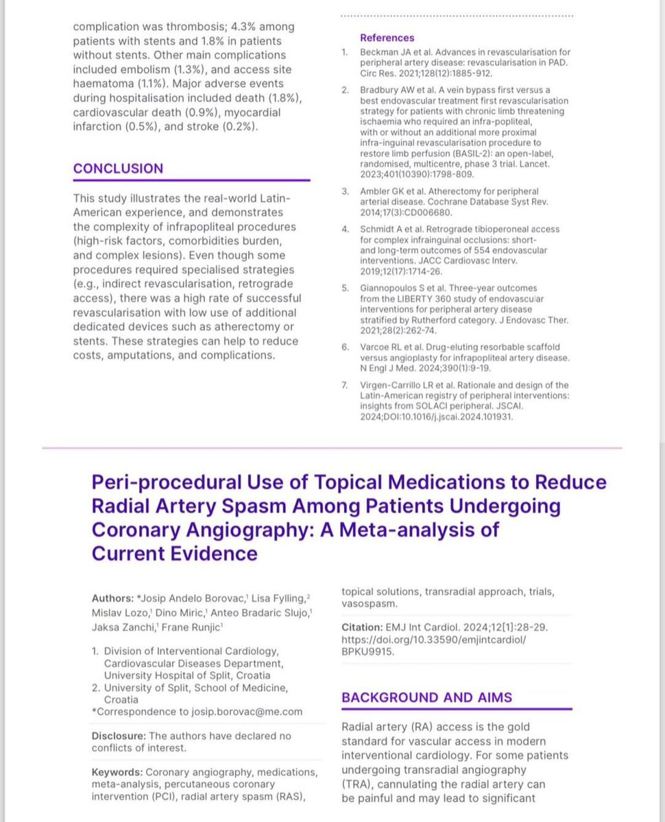 NUESTROS REGISTROS SIGUEN AVANZANDO 
⭐Con mucho orgullo, compartimos la última publicación del Registro SOLACI-LATAM Peripheral en el European Medical Journal 
▶ Seguimos sumando a la investigación en enfermedad arterial periférica en LATAM 🌎
Vea más 👇🏼
buff.ly/4bDLl5C