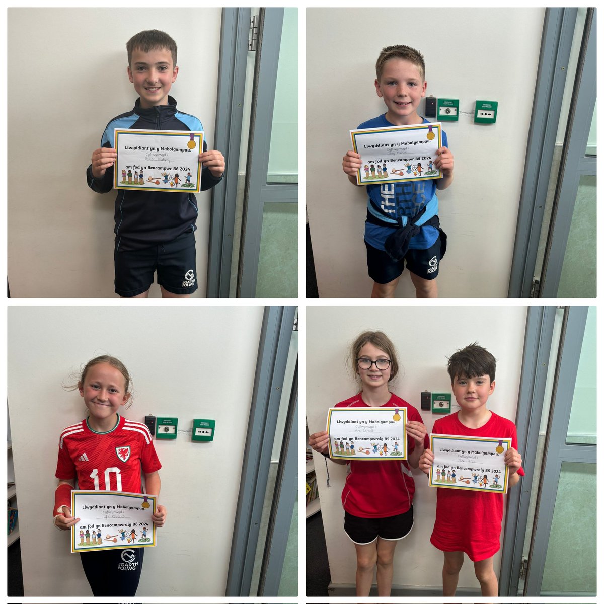 Llongyfarchiadau i bencampwyr y Mabolgampau heddiw. Congratulations to our Sports Day Champions. 
B6 bechgyn - Gwion Widgery. B6 merched - Efa Robbins. B5 bechgyn - Joey Davies. B5 merched - Ava Carroll ac Ivy Davies.