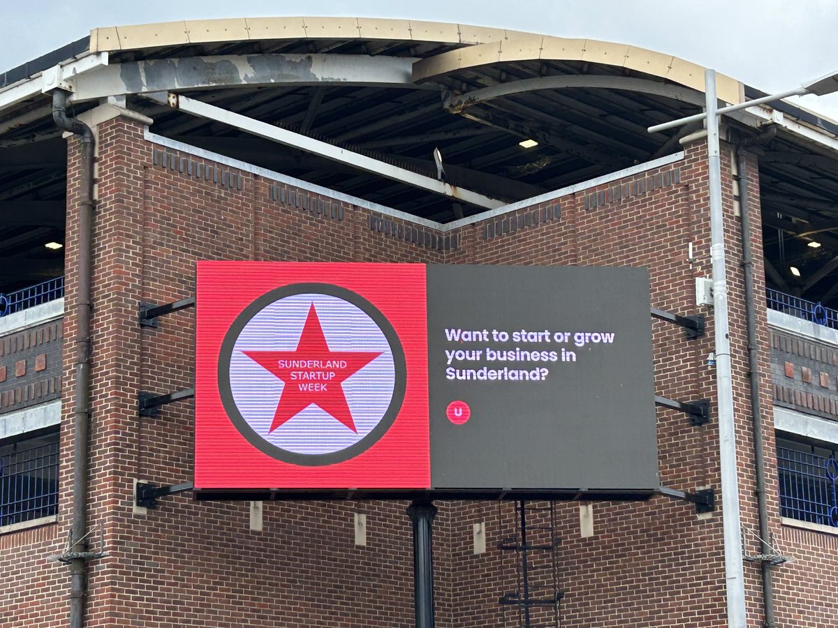 lordlancaster's tweet photo. Very cool to see these digital billboards for our ‘Sunderland Startup Week’ festival go up in multiple locations in & around Sunderland today! ⬇️🤩
#SunderlandStartupWeek #ukstartupweek #sunderland #happeninginsunderland #northeastengland https://t.co/cZ2hvs3HLf