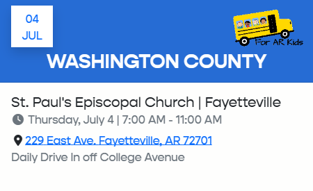 ForARKids's tweet photo. Celebrate Independence Day with direct democracy!

4th of July signing sites in Fayetteville for #AREducationalRightsAmendment:
-St. Paul's Episcopal Church, 229 East Ave., 7-11 a.m.
-Fayetteville Farmers Market, 8 a.m.-1 p.m.

#Arkansas #arpx #education #4thofJuly #Fayetteville