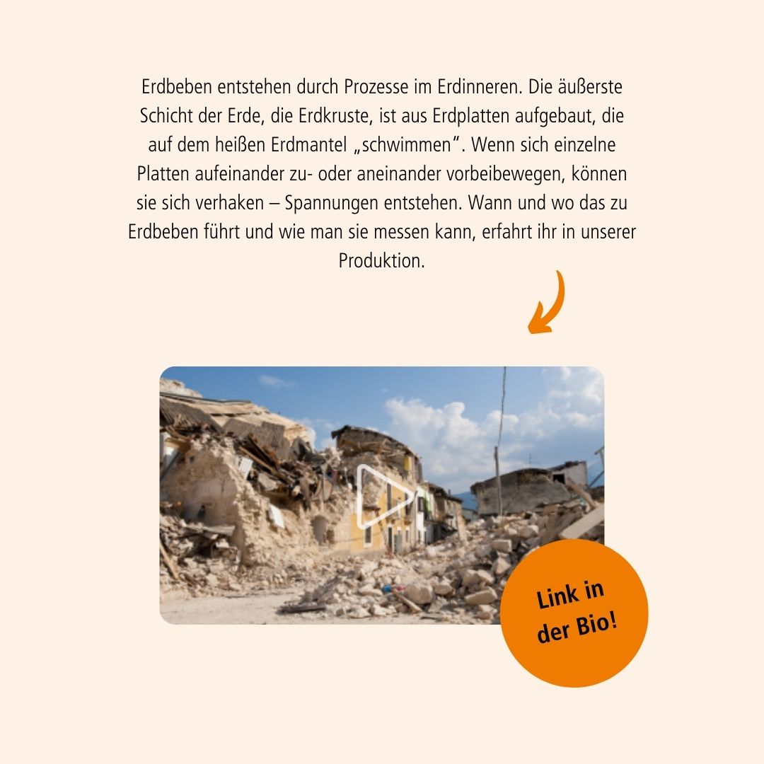#Erdbeben sind wiederkehrende #Naturereignisse. #Seismographen messen die #Erschütterungen und #Bewegungen der #Erdkruste. 

Mehr über die #Entstehung von #Erdbeben und die #Funktionsweise von #Seismographen: fwu-mediathek.de/?record=xfwu-5…