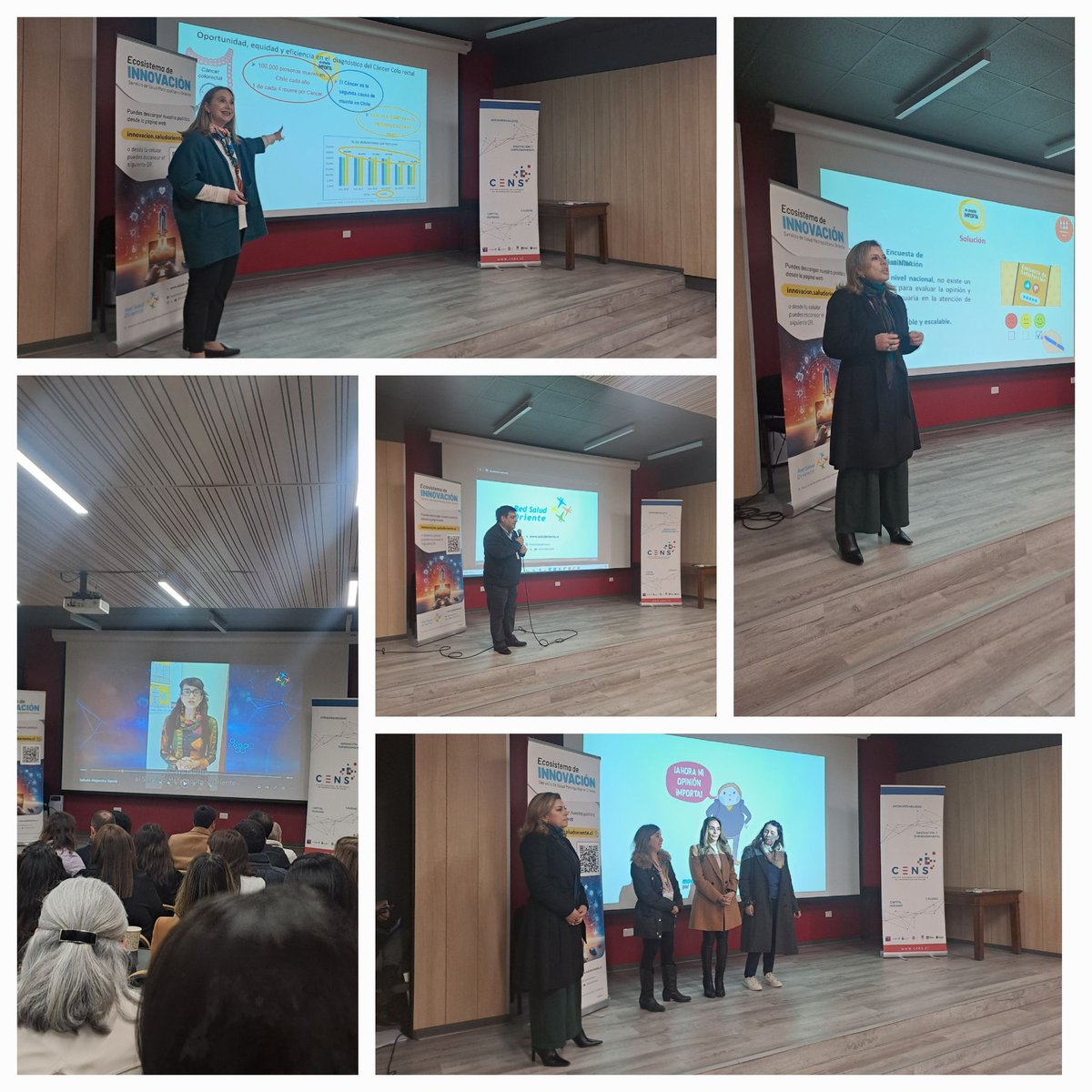 CENSChile's tweet photo. #FinalConcurso | Tras dos meses de intenso trabajo, que incluyó la realización de talleres de innovación liderados por nuestro equipo, hoy nos encontramos en la etapa final del Concurso INNOVA ORIENTE, donde se elegirá a los dos mejores proyectos del @SALUDORIENTE 💪🏽🎉 😊💡 https://t.co/qgAfO9OTub