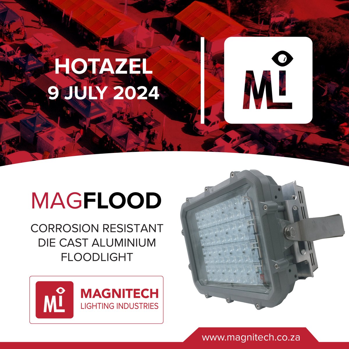 magnitech_za's tweet photo. We're attending the MTE Expo in Hotazel on 9 July! Visit us to see our fit-for-purpose lighting products and get expert advice. #MTEExpo #IndustrialLighting #Magnitech #Hotazel https://t.co/U80P1BXjPc