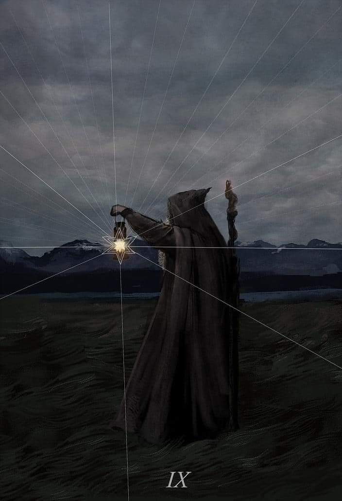 “Listen warrior, you will be faced with an illusion and you will not know that you are within an illusion. Your task is getting yourself out of it and to return home safely.”

— Braddha Bala 

[ “The Hermit” by Lucy Kay Plowe ]