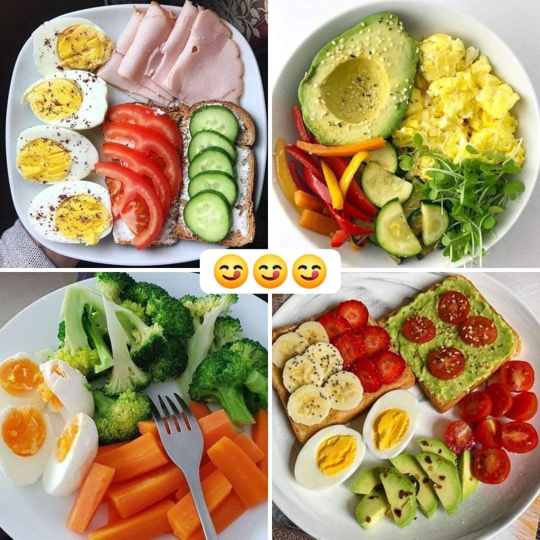 NutriologoGiron's tweet photo. Desayunos deliciosos ☕😋
opcion 1 🧑‍🍳 
Ingredientes: 🥗
Huevo 🥚, Jamón 🍖, Pan tostado 🍞, tomate 🍅, pepino 🥒.

opcion 2 🧑‍🍳 
Ingredientes: 🥗
Huevito revuelto 🍳
Aguacate 🥑
Calabacín 🫛
Pimiento 🫑

opcion 3 🧑‍🍳 
Ingredientes: 😋🥗
Huevo 🥚 brócoli 🥦 zanahorias 🥕

opcion 4 🧑‍🍳 
Ingredientes: 🥗
Pan tostado 🍞 con aguacate 🥑 y Cherry 🍅
Pan tostado 🍞 con fresas 🍓 y banana 🍌
Huevo duro 🥚
Cherry 🍅 y aguacate 🥑