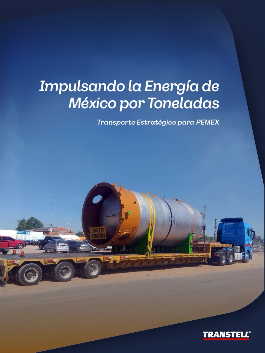TrTelleria's tweet photo. Impulsando la Energía de México
En TRANSTELL, movemos lo que mueve a México. Nuestro último proyecto para la Refinería de Tula de PEMEX demuestra cómo nuestras soluciones de transporte estratégico apoyan la infraestructura energética del país. https://t.co/GH0F08ASSa

#TRANSTELL https://t.co/kHCAd0w6EJ