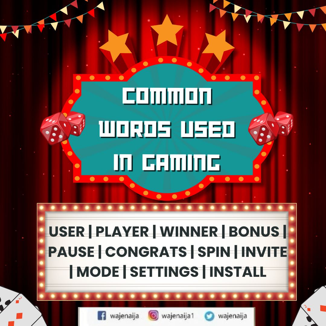 WajeNaija's tweet image. Have we missed any words?😀

Tell us in the comments section 

#games #words #commonwords #gaming #language