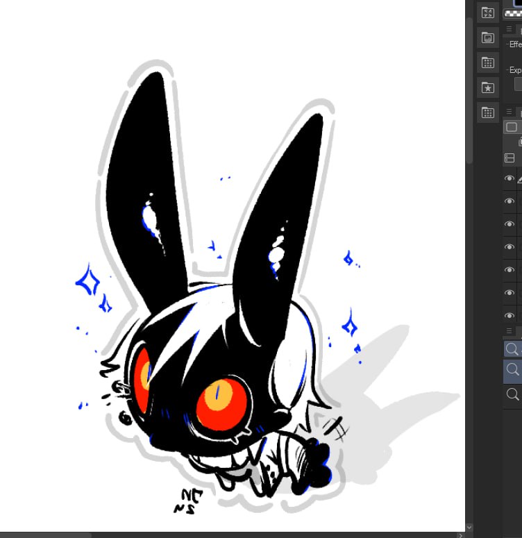 "Comically huge horns.."