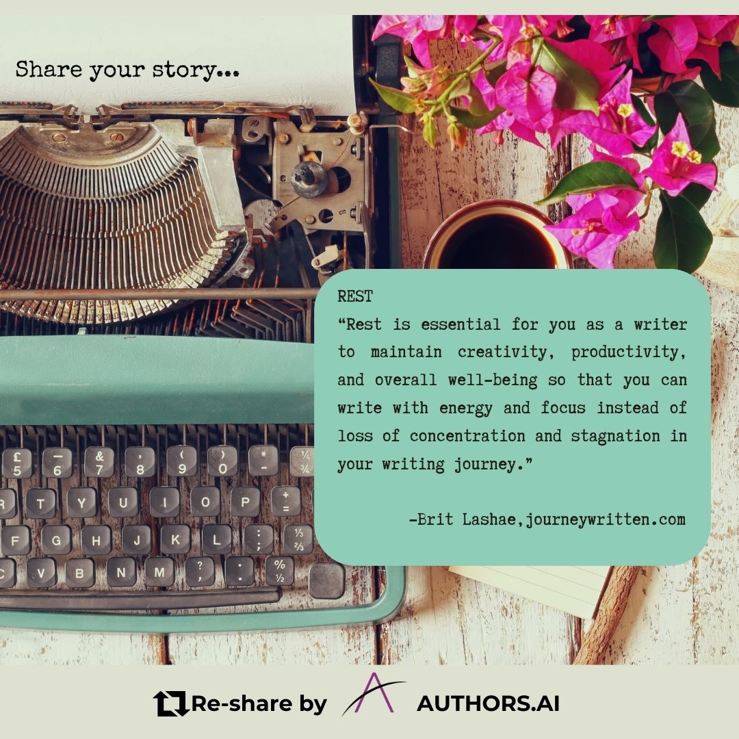 AuthorsAi's tweet image. Writer Tip of the Day! 
#amwriting #writing #authortips #writertips #restisessential #authorlife #WriterCommunity