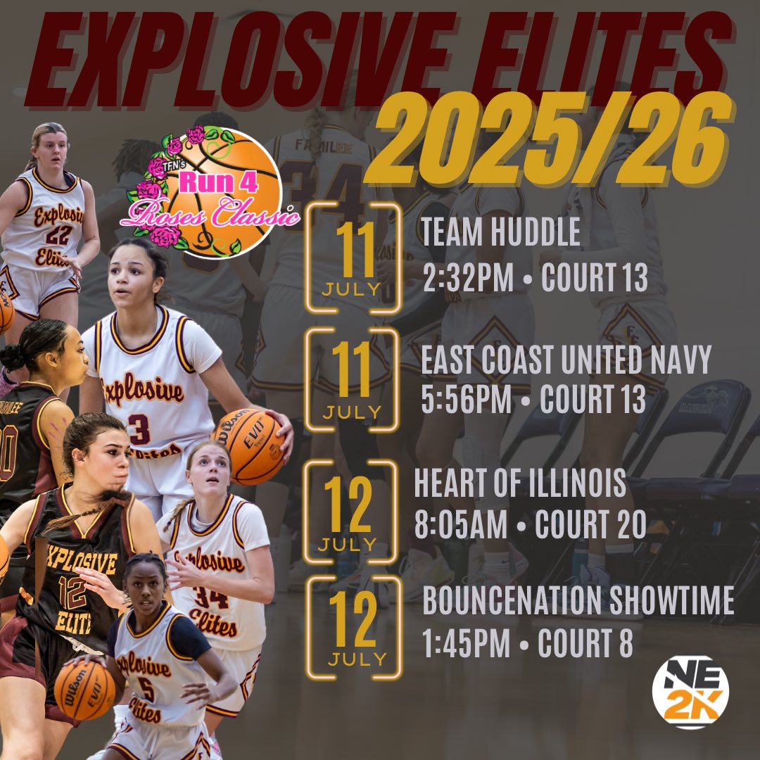 Here’s our 2025/26 schedule for <a href="/TFNsRun4Roses/">TFN's Run 4 Roses</a> Classic. This roster is a basically a ‘26 team w/ players for every level. 
<a href="/ISlaughter_23/">Ivey Slaughter</a> <a href="/_CoachJohnson54/">Ashley Johnson, Ed.D.</a> <a href="/CoachClark_CofC/">Tyler Clark</a> <a href="/CoachCStew14/">Celeste Stewart</a> <a href="/hoopscoach2421/">Kris Stewart</a> <a href="/ASeberger22/">Alison Seberger</a> <a href="/honeyb14/">Honey Brown</a> <a href="/UAAWBB/">UAA WBB</a>