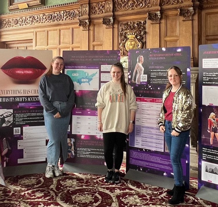 Dr  Helen West and alumnus Esther Humphries took their Taylor Swift exhibition to the Festival of Ideas today supported by one of our current students, Megan  #TaylorSwift