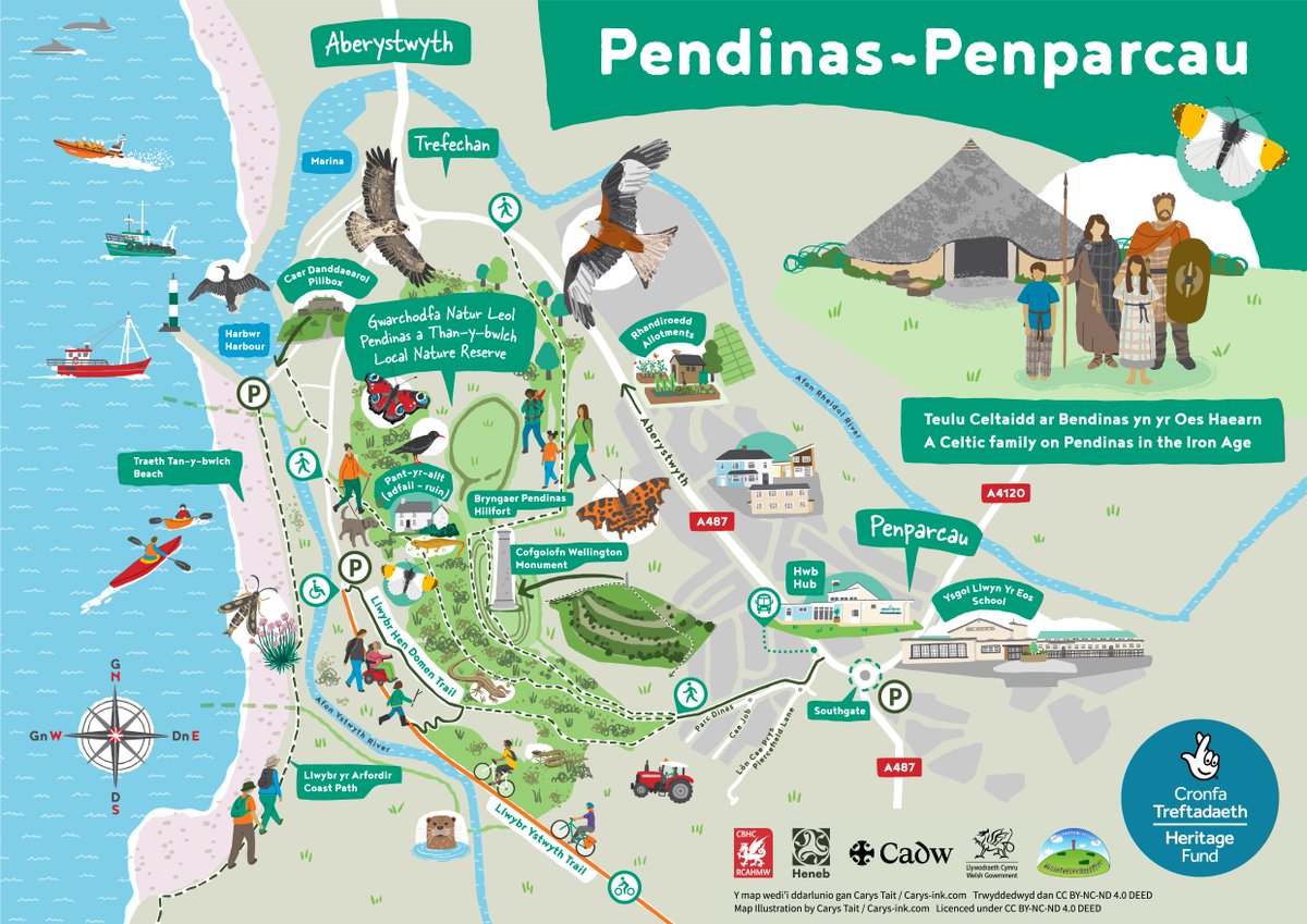 RCAHMWales's tweet image. Explore  Pendinas with our  fantastic new map! As part of our  Community Archaeology  Project, Pendinas has been celebrated in a wonderful pictorial map by the artist Carys Tait. Read our blog to find out more: rcahmw.gov.uk/explore-pendin… 

 @DyfedArch @carys_ink @Toby_Driver1