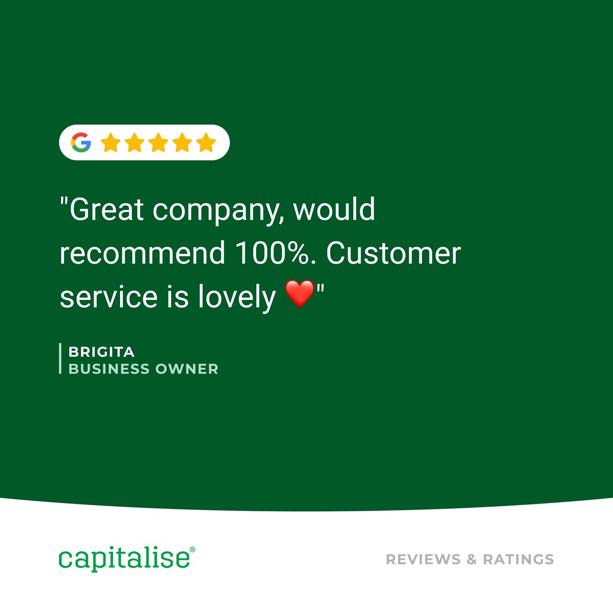 We always strive for customer satisfaction, so we're over the moon to receive such a glowing review! 🚀