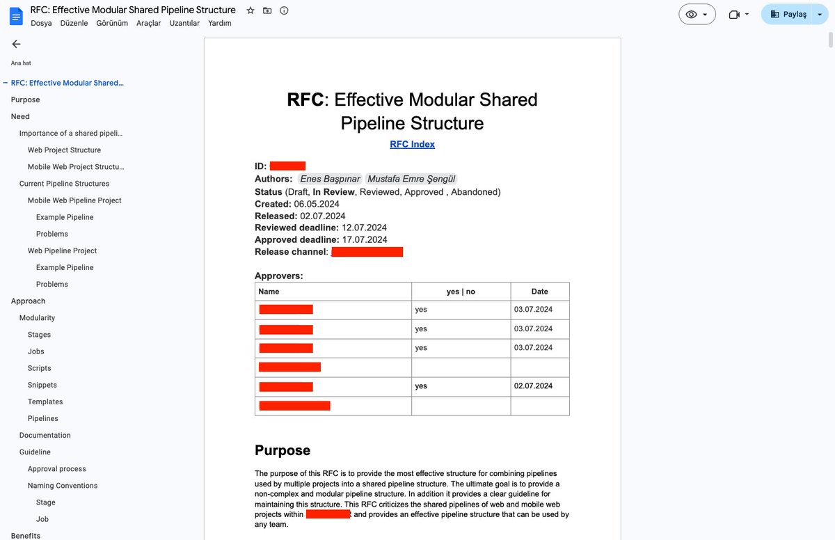 [rfc] i published my first rfc in company with my friend🔥 we have a shared pipeline for our projects. it has some defects and i have wanted to design new modular pipeline structure. i will share it on my blog in the future because it will be a structure that everyone can use.