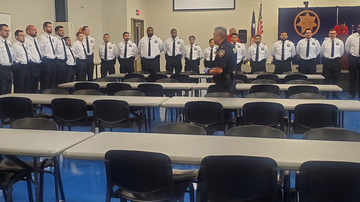 Yesterday the Command Staff stopped by the Academy to serve a BBQ lunch to Basic Peace Officer Cadet class B2-2024.  Thank you to the Harris County Deputies Organization for your support with this event!