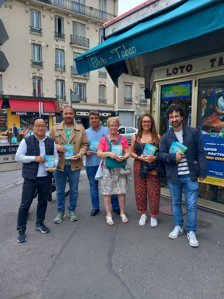hicham_dahmane's tweet photo. Une équipe de choc pour diffuser massivement un message clair à #champigny : dimanche 7 juillet le seul vote utile pour la #circo9405 c’est @MathieuMlefevre #ContreLesExtrêmes https://t.co/lzJxm2FveF