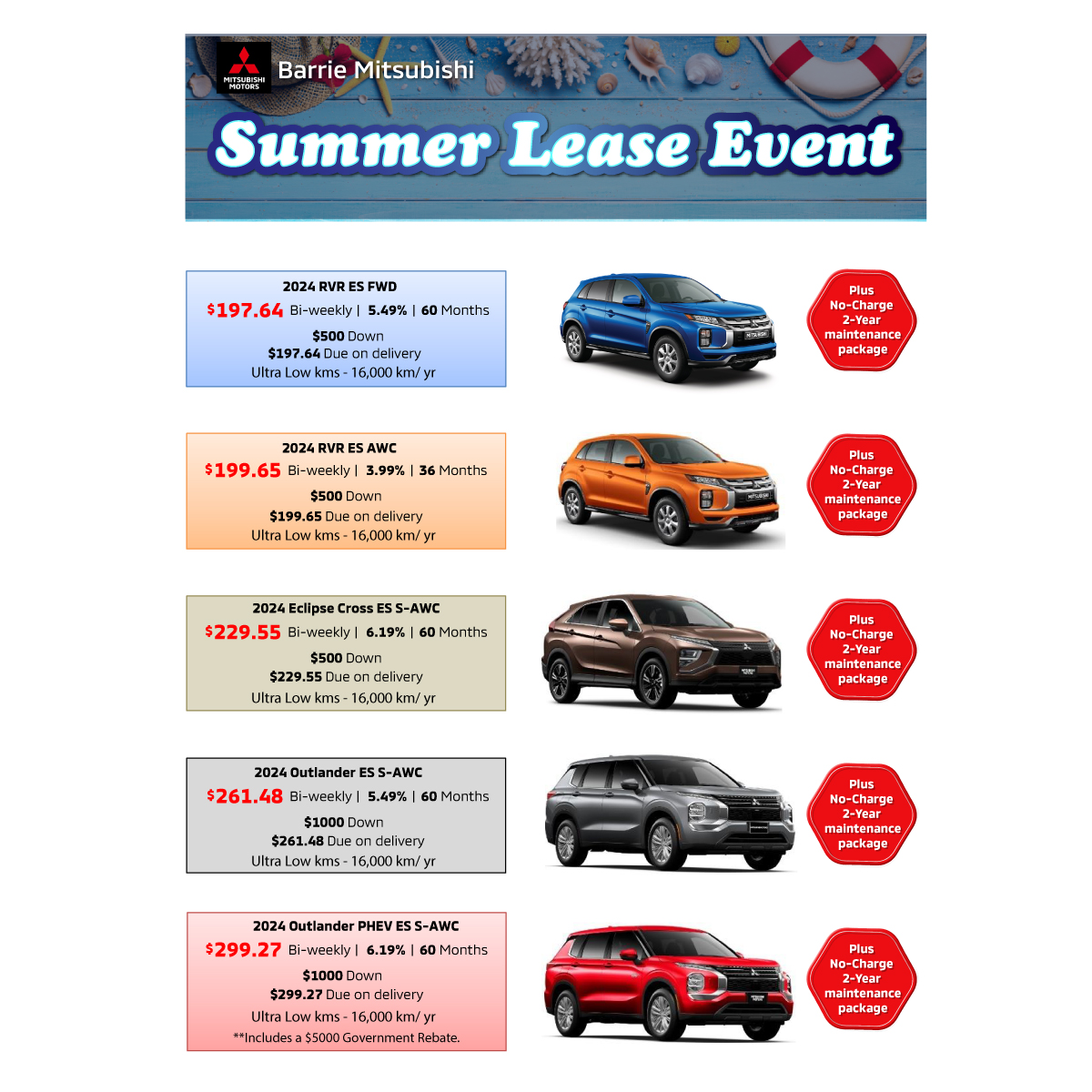 MitsuBarrie's tweet photo. Summer is Here &amp; So Are Our LOW Lease Rates!
Get behind the wheel of a brand new Mitsubishi at Barrie Mitsubishi’s Summer Lease Event! Don’t miss out on these incredible deals. Offers won’t last long, so swing by our dealership today!
#BarrieMitsubishi #SummerLeaseDeals #NewCars https://t.co/26rTvwixon