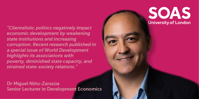 SOAS Economics (@soaseconomics) on Twitter photo 📌 <a href="/SOAS/">SOAS University of London</a> Economist Dr Miguel Niño-Zarazúa explores the complex effects of clientelism on economic development, State capacity, and governance in the context of rising populism and autocracies.
Read the blog ⬇️
tinyurl.com/554cdp8d 📌 <a href="/SOAS/">SOAS University of London</a> Economist Dr Miguel Niño-Zarazúa explores the complex effects of clientelism on economic development, State capacity, and governance in the context of rising populism and autocracies.
Read the blog ⬇️
tinyurl.com/554cdp8d