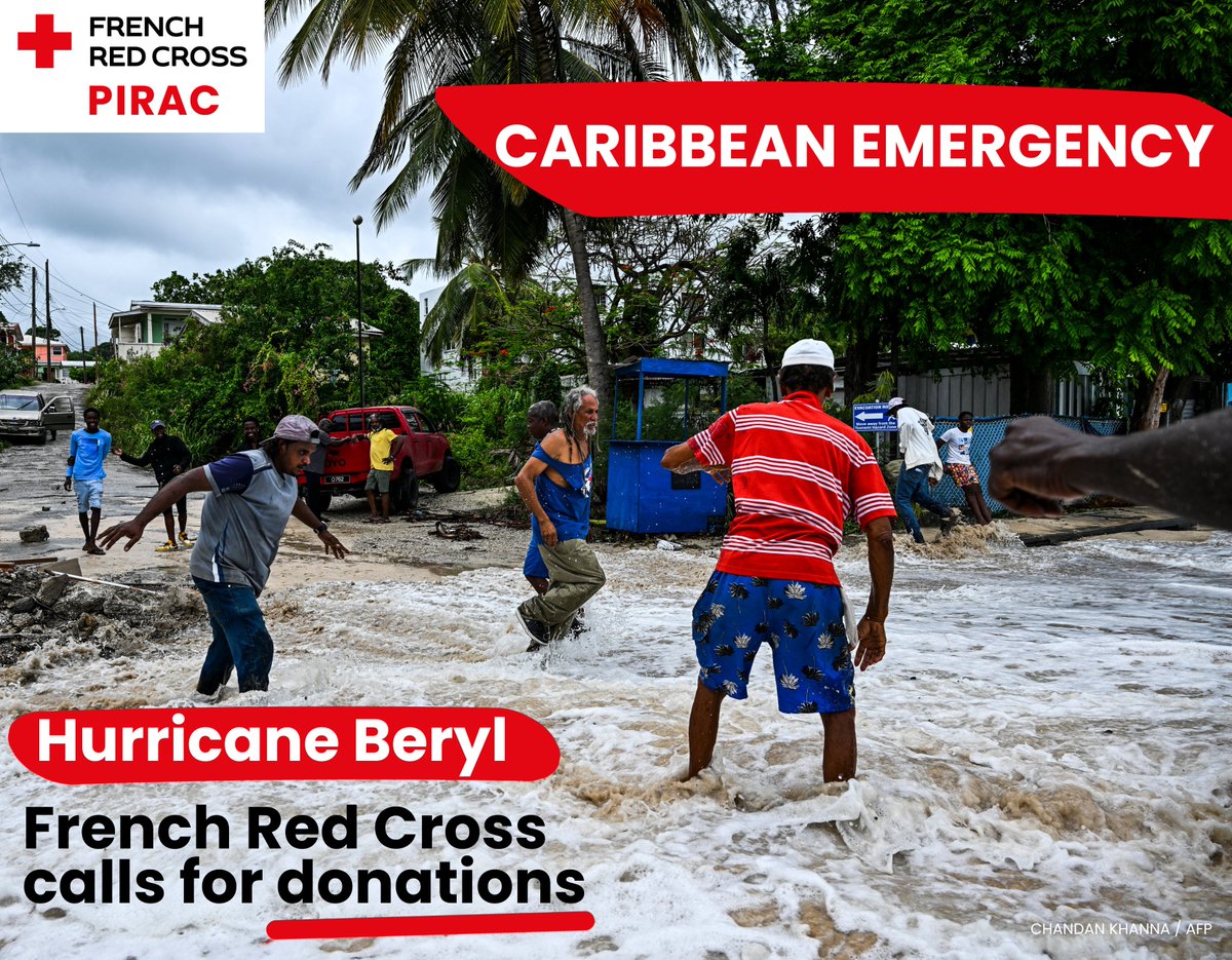 PIRAC_CRF's tweet photo. Ouragan Beryl : la PIRAC se mobilise et lance un appel à dons pour intervenir auprès des populations touchées par la catastrophe dans les Caraïbes.
 
Pour leur venir en aide, faites un don 👇🏼
 
https://t.co/lhjdgF2Nn9  

@CroixRouge @ifrc_es
 #Urgence #Solidarité #Beryl #Caraibes https://t.co/PEfreffsVn