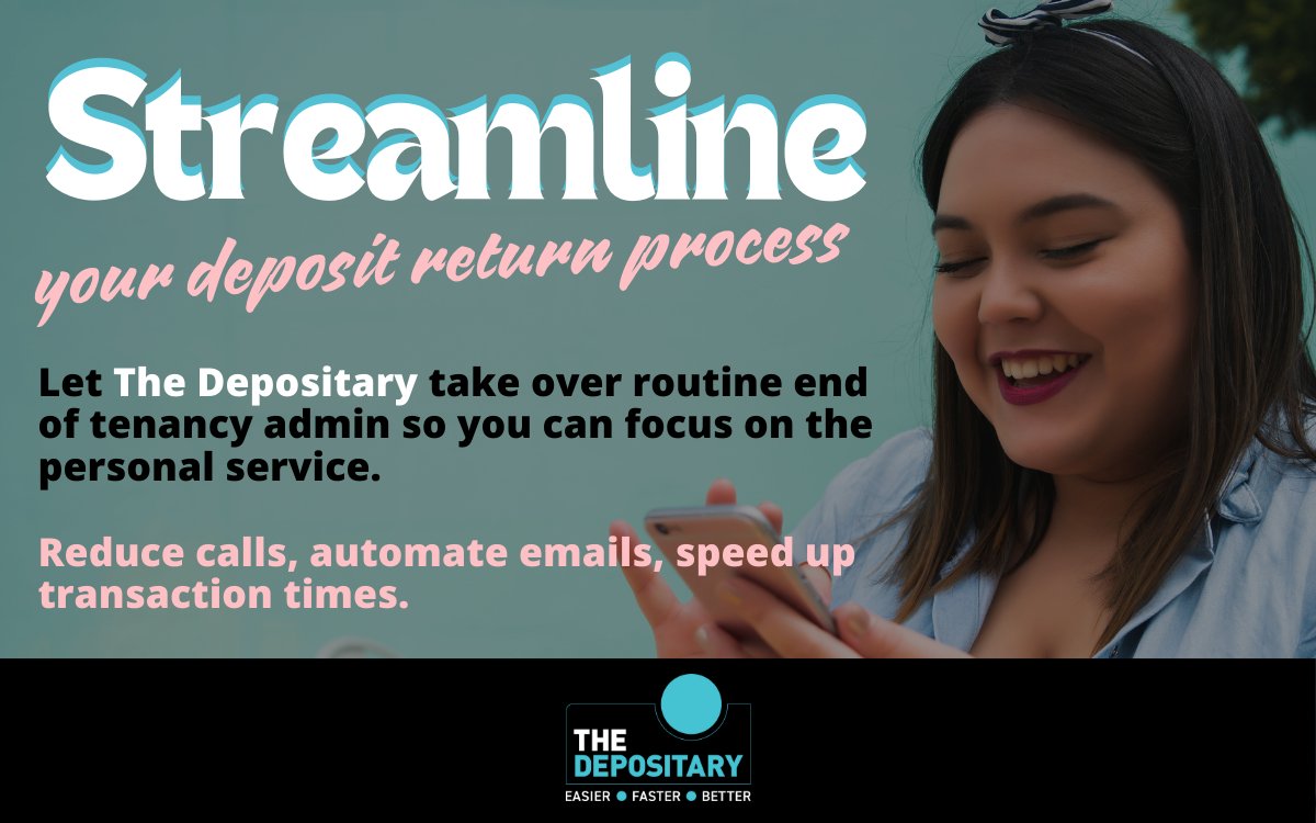 Say goodbye to end-of-tenancy headaches! 🏘️✨ Let The Depositary's automated platform take the hassle out of your deposit return process.

Book a demo today at thedepositary.com