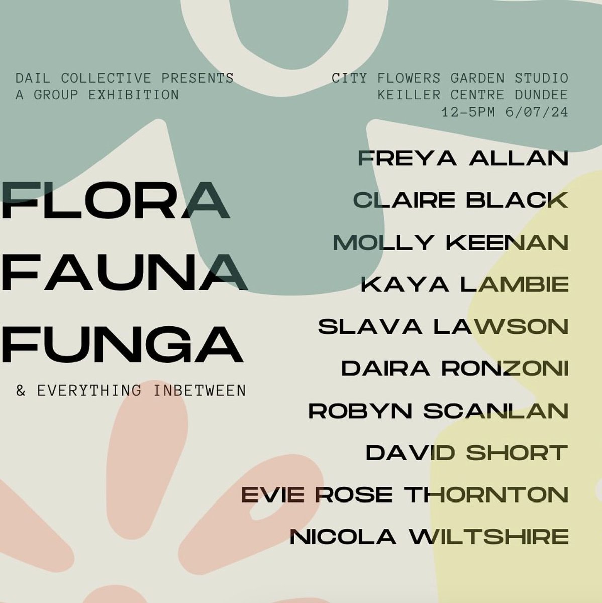 Opening tomorrow! Head to City Flowers Garden Studio at the Keiller Centre for Flora, Fauna, Funga &amp; Everything in Between! 🌸🌿🍄

Featuring a host of local artists, this group exhibition showcases works inspired by flowers &amp; food to coincide with Dundee Food Festival.