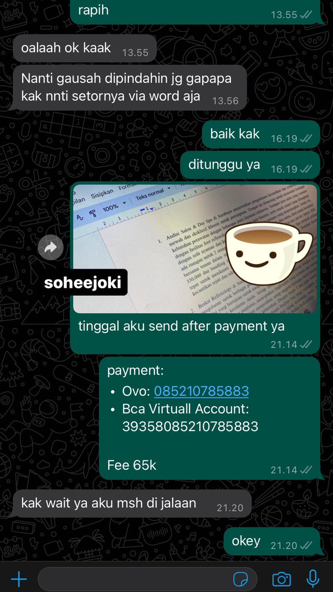 soheejoki's tweet photo. 🚨1000++ TESTIMONI JOKI TUGAS🚨

📌Link testi: https://t.co/AJOjw4TXcr 

📌Atau: https://t.co/zRvnjEA9qO 

Boleh langsung ke Whatsapp yang ada di Bio aku ya, bisa joki tugas semua jurusan dan pastinya bisa All Payment and Trusted💘 yukkk langsung ajaaa cuss aku bantu kerjain https://t.co/UVqp7Mrwad