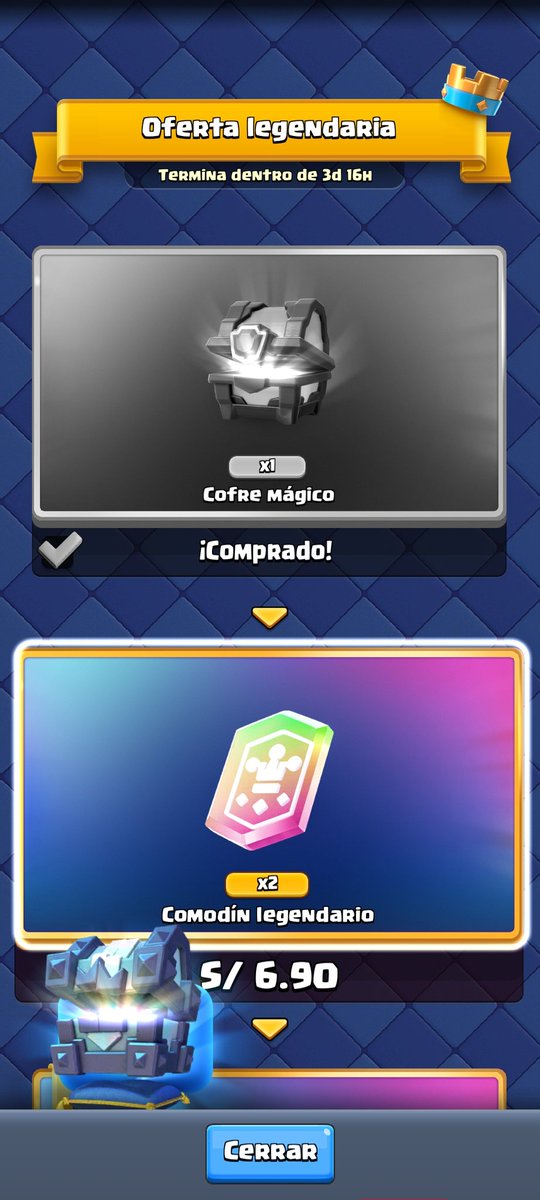 Que bodrio, me ilusionaron, yo quería ese cofre rey legendario denuevo, no pagar 🥺