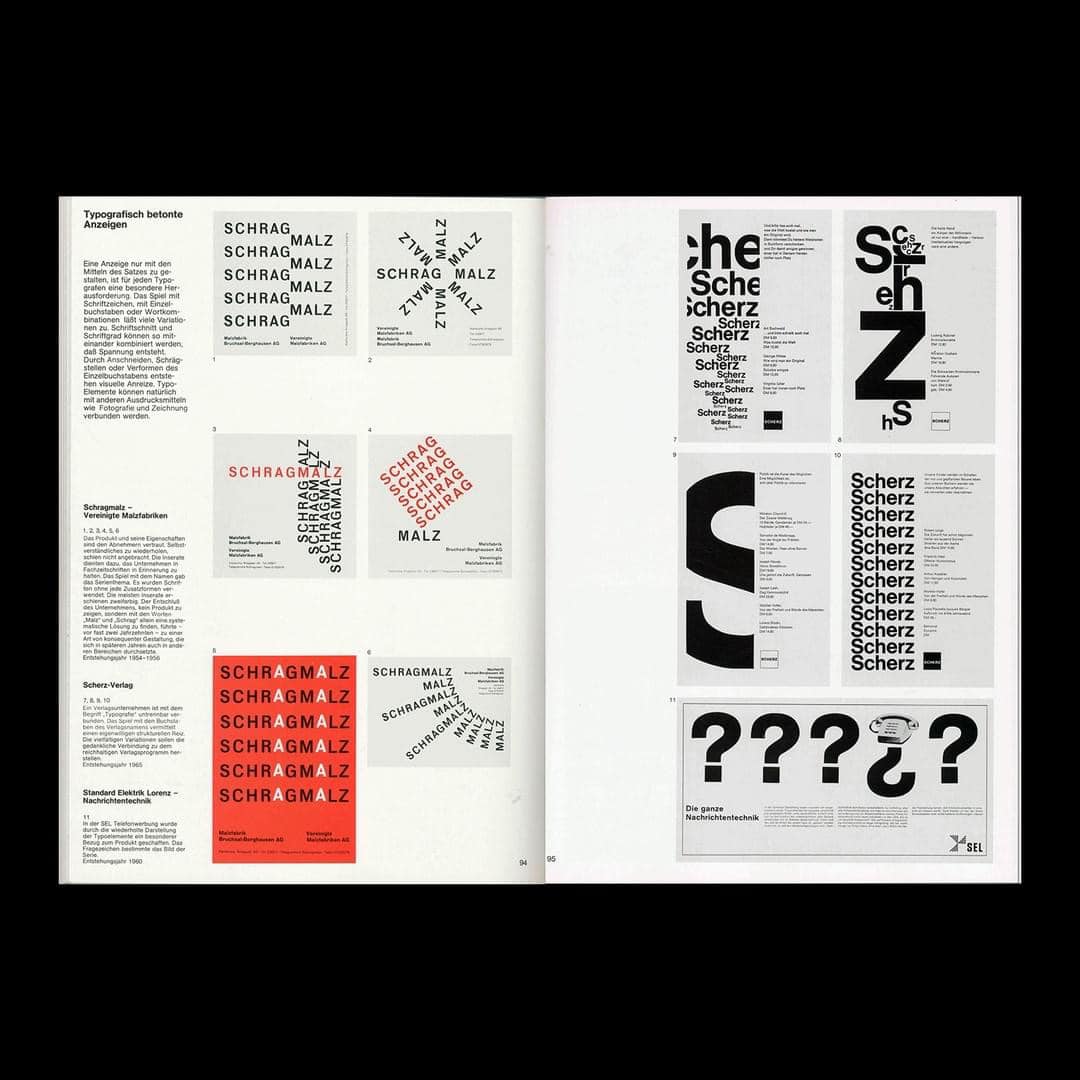 Anton Stankowskis design work for Scherz-Verlag, 1965. Scanned from Anzeige Inserate. Eine Übersicht der Arten und Möglichkeiten. Zusammengestellt von Stankowski und Partners, 1976. designreviewed.com/artefacts/anze… #antonstankowksi