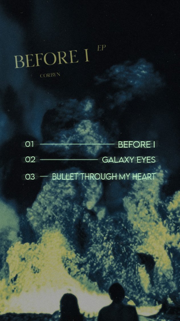 Corbyn 'Before I' EP platform links🥼

•Spotify▪︎
tiny.cc/c1b0zz
▪︎Apple Music▪︎
tiny.cc/v1b0zz
▪︎Youtube▪︎
tiny.cc/6bb0zz

*Also available on other major streaming platforms🥽