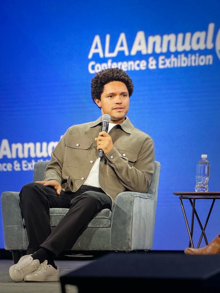 “The one thing that libraries give us that all these other spaces don’t is context. It is the context and curation.” Trevor Noah at #ALAAC24. His new book, "Into the UnCut Grass" releases October 2024.