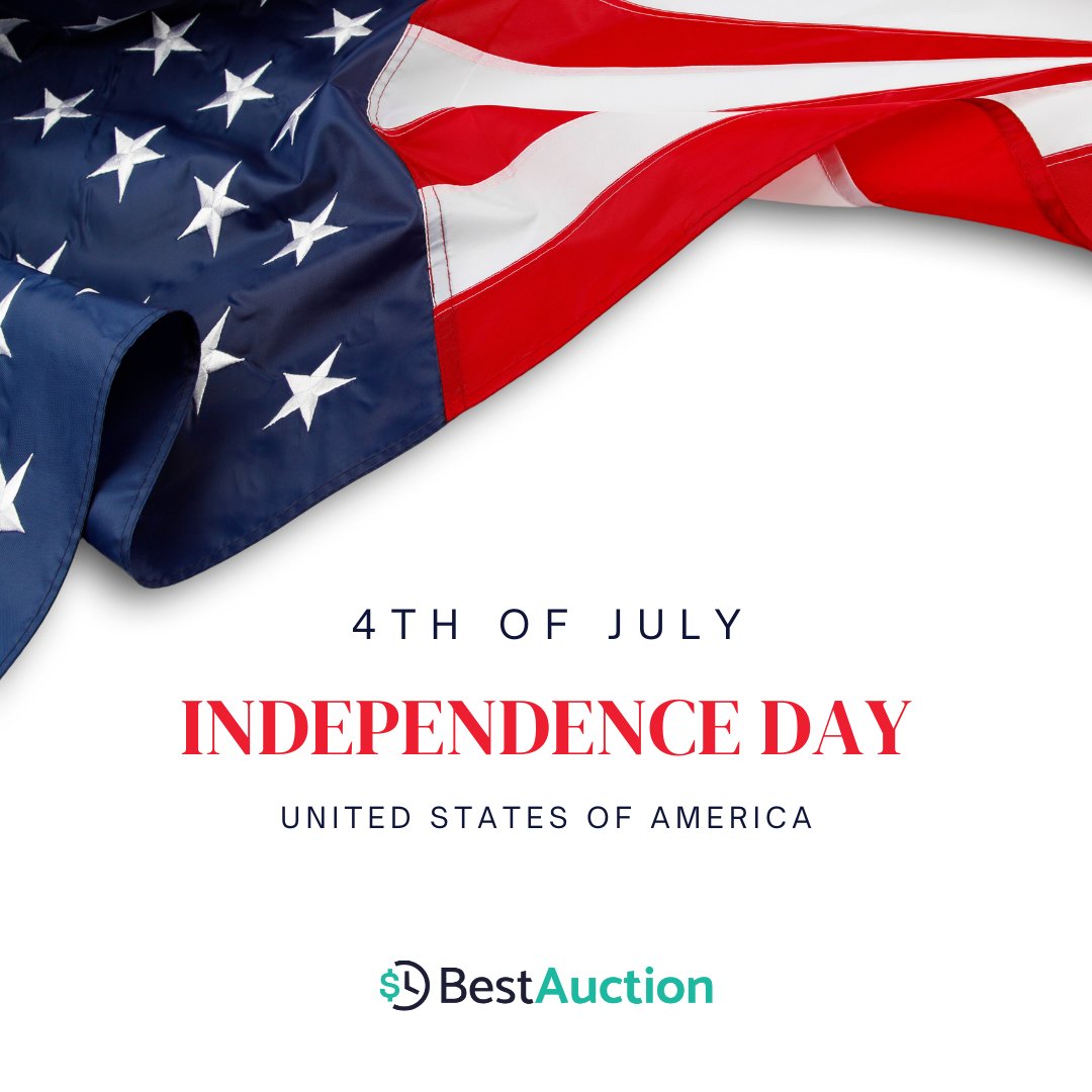 Happy Independence Day to our American friends and partners! 🇺🇸🎆
We value our connection with the U.S. and wish everyone a joyous and safe 4th of July. Enjoy the celebrations! From all of us at BESTAUCTION.
#IndependenceDay  #FourthOfJuly #BestAuction #IndependenceDay2024