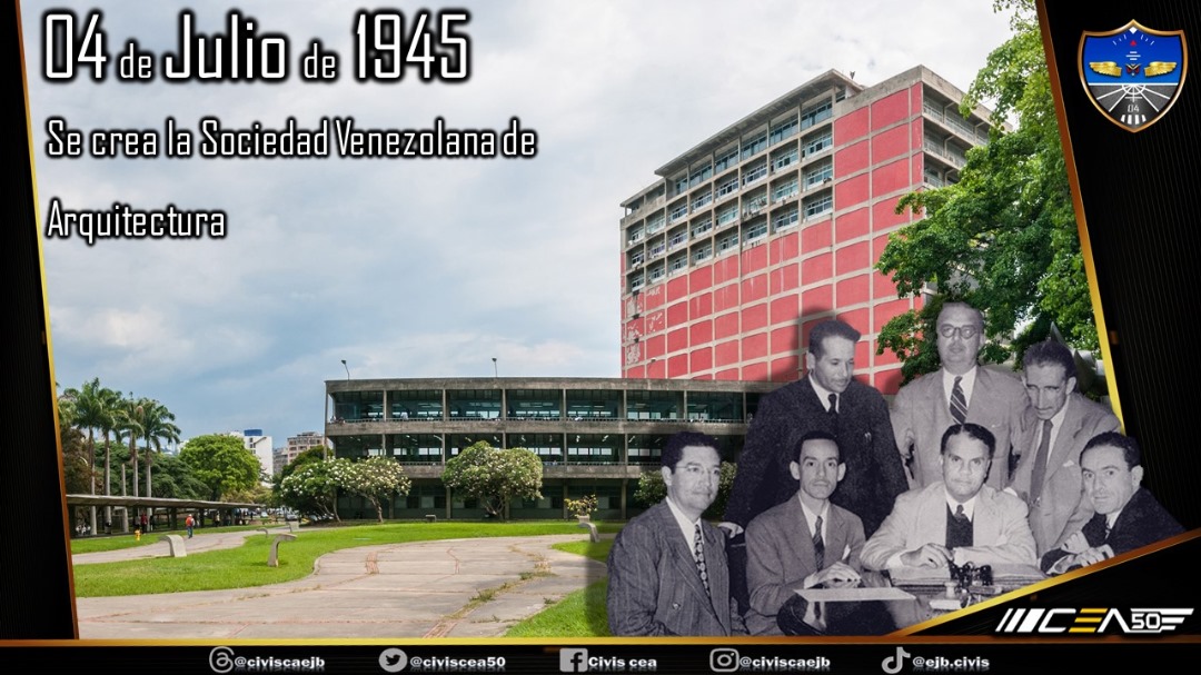 🗓️ #4Jul || Fundada por Carlos Raúl Villanueva, Rafael Bergamín, Luis Eduardo Chataing, Enrique García Maldonado, Cipriano Domínguez, Heriberto González Méndez y Roberto Henríquez.
#VenezuelaVaConTodo
#FANB
#SoloUnidosVenceremos
#CEA50