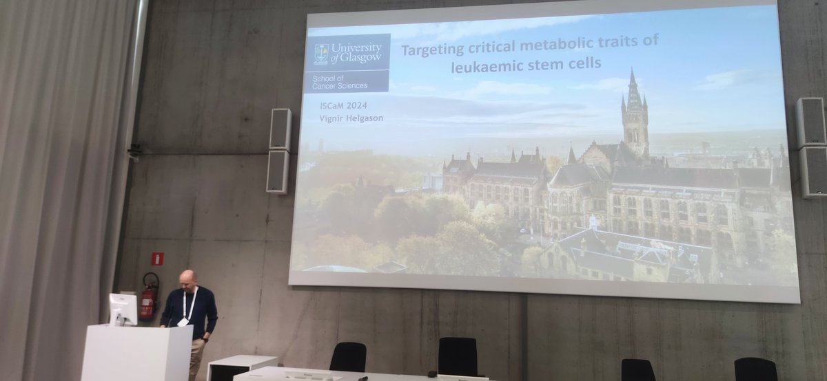 ISCaM_Society's tweet image. Now at #ISCaM2024, @VignirHelgason on critical metabolic traits in leukemic stem cells