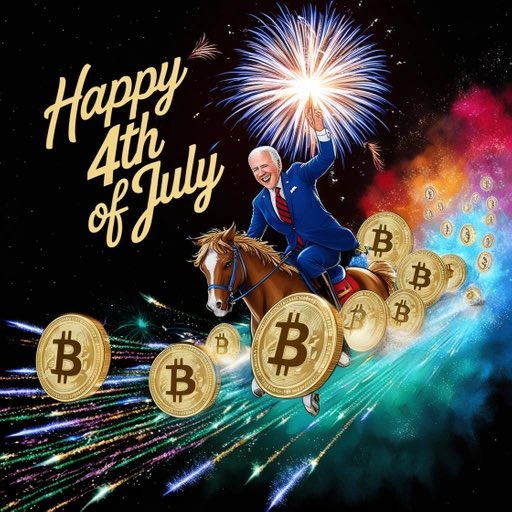 RNP_011's tweet photo. Happy 4th of July! πππ
Wishing everyone a safe and fun holiday filled with fireworks, BBQ, and maybe even a little bit of crypto magic in the air.
Remember, nothing says freedom like decentralized currency! πΈπ₯
#BitcoinBiden #IndependenceDay #CryptoFireworks #BBIDEN #BTC #Bitcoin
9x8wHwTXuzA4W2Kkm139upNsMGbCEzeKRrw4S1WfmSkL