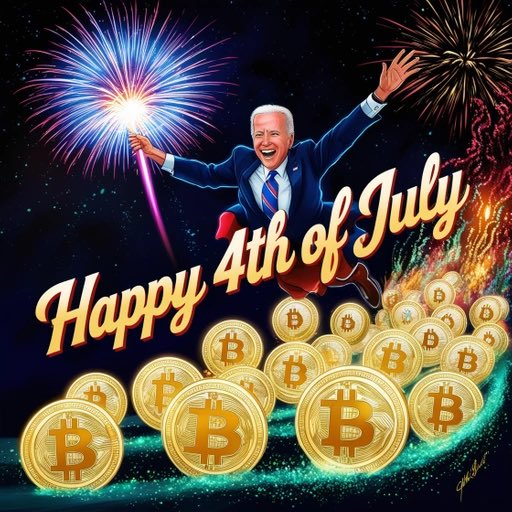RNP_011's tweet photo. Happy 4th of July! πππ
Wishing everyone a safe and fun holiday filled with fireworks, BBQ, and maybe even a little bit of crypto magic in the air.
Remember, nothing says freedom like decentralized currency! πΈπ₯
#BitcoinBiden #IndependenceDay #CryptoFireworks #BBIDEN #BTC #Bitcoin
9x8wHwTXuzA4W2Kkm139upNsMGbCEzeKRrw4S1WfmSkL