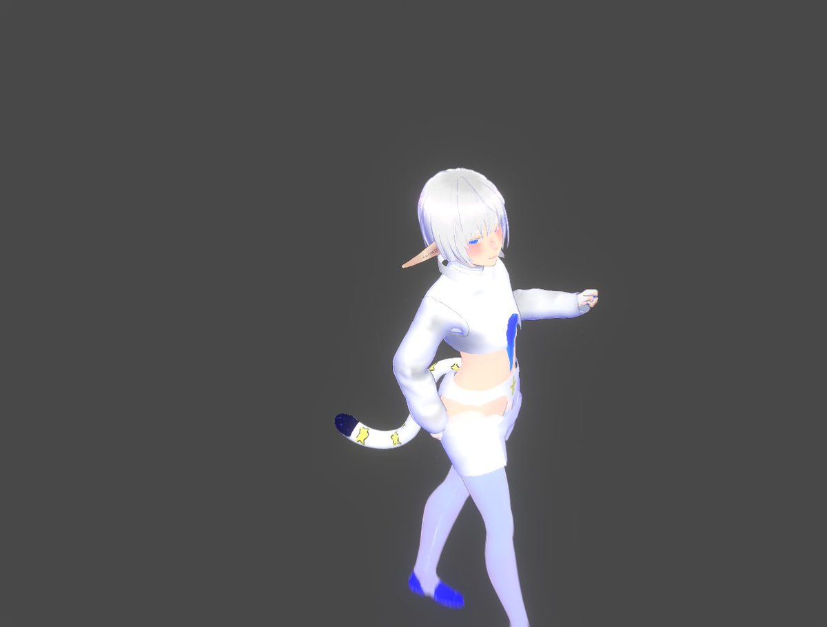 NokNxk's tweet photo. Now I just need one more accessory then I will be done with my goofy outfit! Tried the best of my abilities to make a cool galaxy leopard tail. #vtuber #envtuber https://t.co/bCmropMKL3