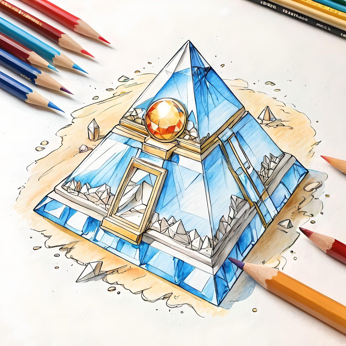 #NFT #nftarti̇st #rpsnft #pyramid #drawings #art