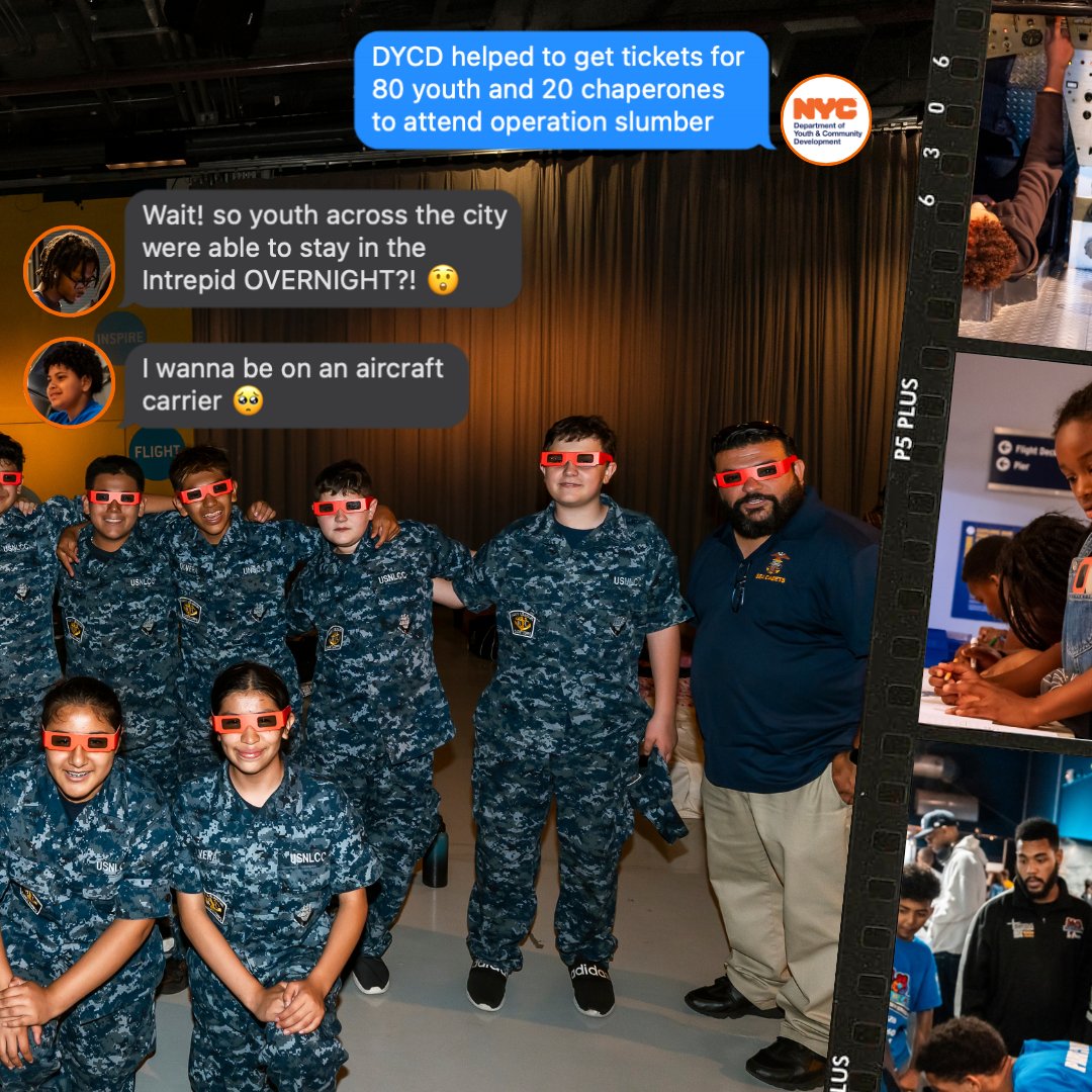 NYCYouth's tweet image. 🌟 Operation Slumber was an unforgettable overnight adventure on the Intrepid!

🚢 With guided tours on the flight deck, unlimited simulator rides, and hands-on educational activities, it was an amazing experience for everyone on-board!

#YouthEmpowerment #NYCYouth #Intrepid