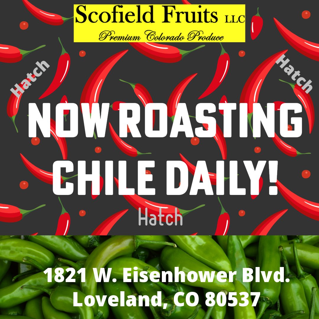 scofieldfruits's tweet image. Our first batch of Hatch Chile has arrived!

Roasting medium and hot Anaheim to start off. More varieties coming soon. Get your chile fix today!

Local peppers from Pueblo and Brighton will be available early August. Stay tuned!

🌶️🔥👨‍🍳

#HatchChile #RoastingSeason #GetYourFix