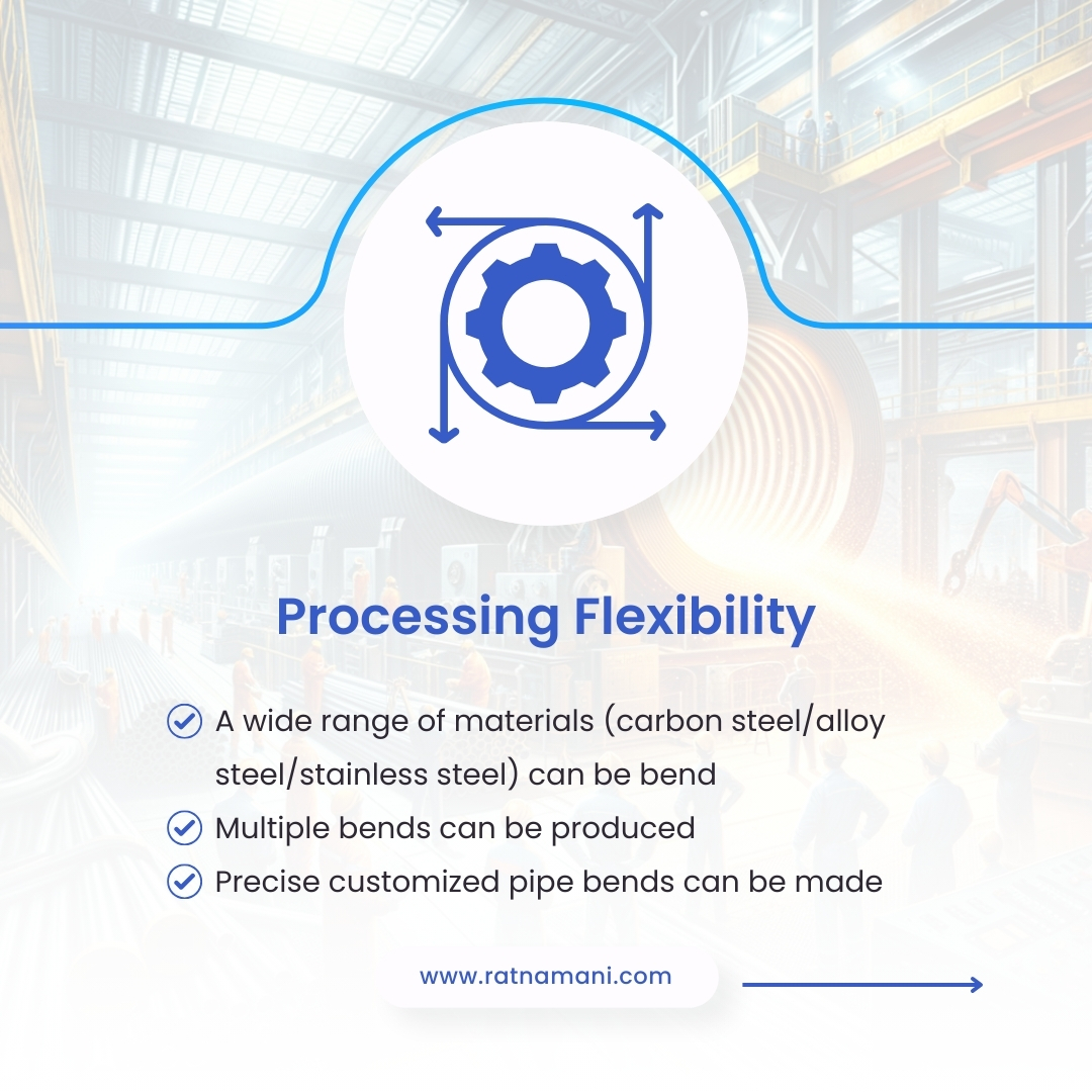 RMTLOfficial's tweet image. (Part 1/2)
#InductionBending is revolutionizing the way we shape pipes for industrial applications. Induction bends are piggable &amp;amp; reduce the need for welding, ensuring the integrity and longevity of your pipe systems. 

#RatnamaniTubesAndMetals #IndustrialInnovation
