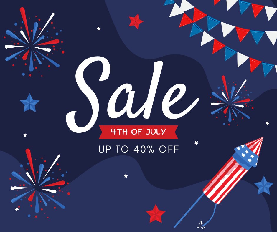 🎆 Celebrate the 4th of July with Cherry Loudon Technology Services! 🇺🇸 Enjoy the holiday and save 40% on everything on our site. Shop now at [cherryloudon.com/shop](cherryloudon.com/shop) 🎉✨ #July4thSale #CherryLoudonTech #HolidaySavings #TechDeals