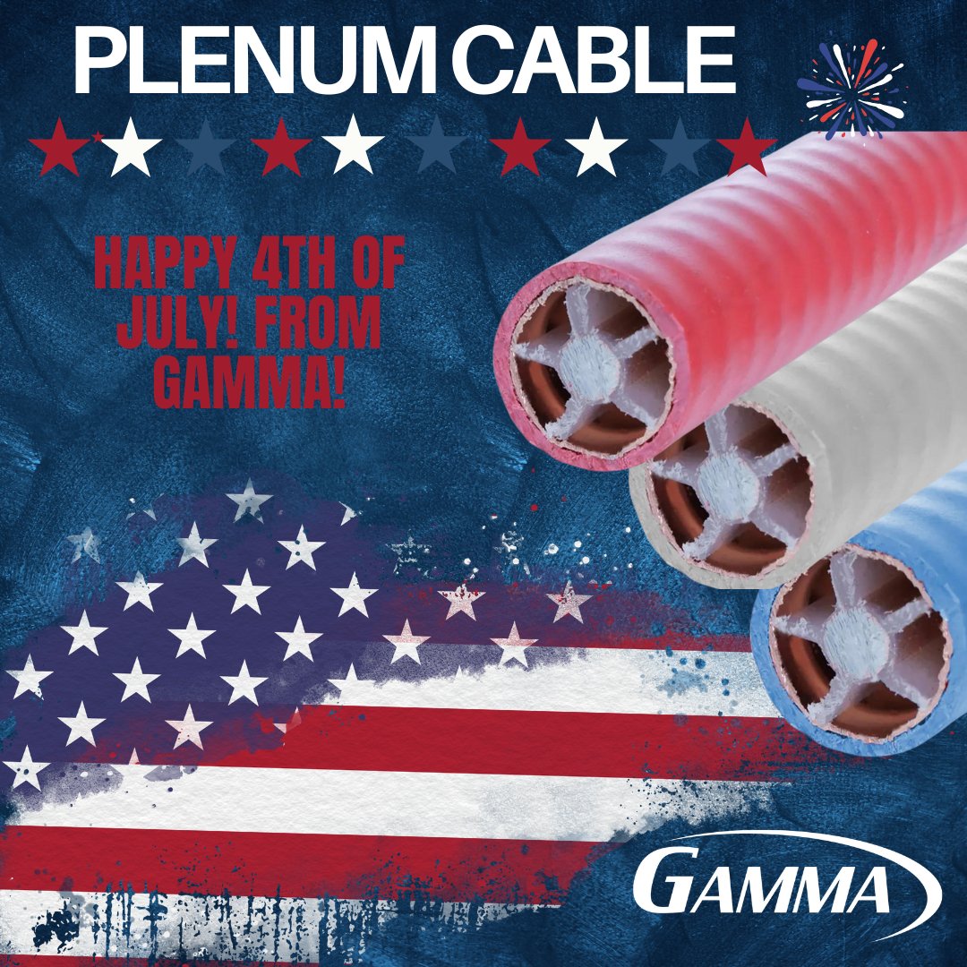 GammaShrinkTube's tweet image. 🦅 Happy Fourth of July from Gamma to you with Plenum Cable! 

❤️ Why Choose Gamma:

Extraordinary PIM performance
Supports 3G and 4G
Low VSWR 

Ready to upgrade? Click the link in our bio to shop now!

#follow #cable #cableprotector #4thofjuly #july4th #gamma