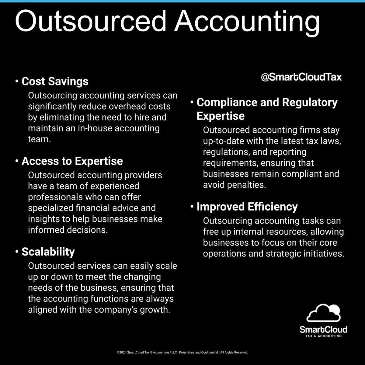 SmartCloudCPAs's tweet image. Did you know outsourced accounting services offer professional management of your financial records, ensuring accuracy and compliance?

Learn the basics and benefits.

Comment below to learn more!

#SmallBusiness #BusinessStrategy