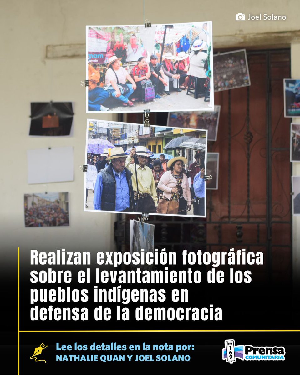 PrensaComunitar's tweet photo. #Chimaltenango ✊🏽Buscan mantener viva la memoria de los pueblos 

Con un conversatorio y una exposición fotográfica autoridades indígenas de Comalapa y organizaciones reconocieron la resistencia de los pueblos originarios durante 106 días de movilización en defensa de la democracia. 

Nathalie Quan y Joel Solano cuentan los detalles📌https://t.co/VvfMJxxnGn