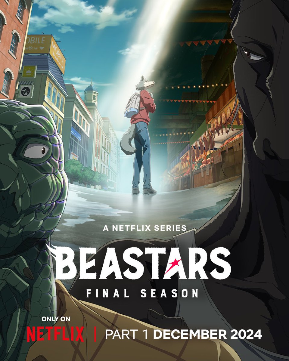 A brand new visual of BEASTARS FINAL SEASON will be released in two parts with Part 1 coming THIS DECEMBER, only on Netflix! 🐺

A story about a family he doesn't know. Who are the two animals looking at him...

The last chapter finally opens 💨
Look forward to it