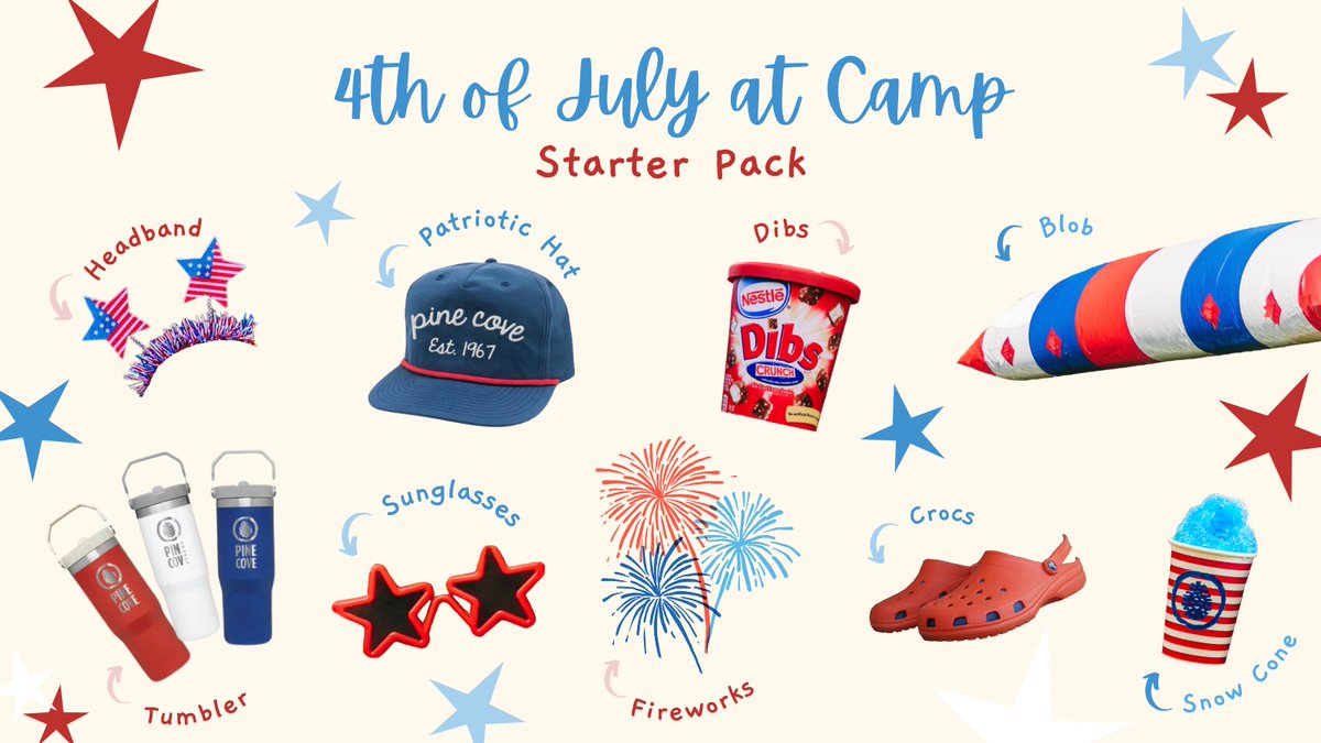 Nothing but the essentials. 🇺🇸 Happy 4th, Campers!