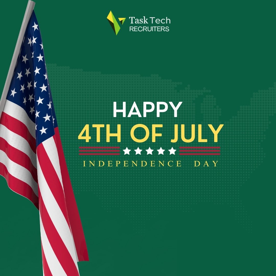 tasktechrecruit's tweet image. Celebrating the spirit of freedom and unity this Independence Day! Wishing everyone a happy and safe July 4th. 🇺🇸

 #IndependenceDay #TaskTechRecruiters